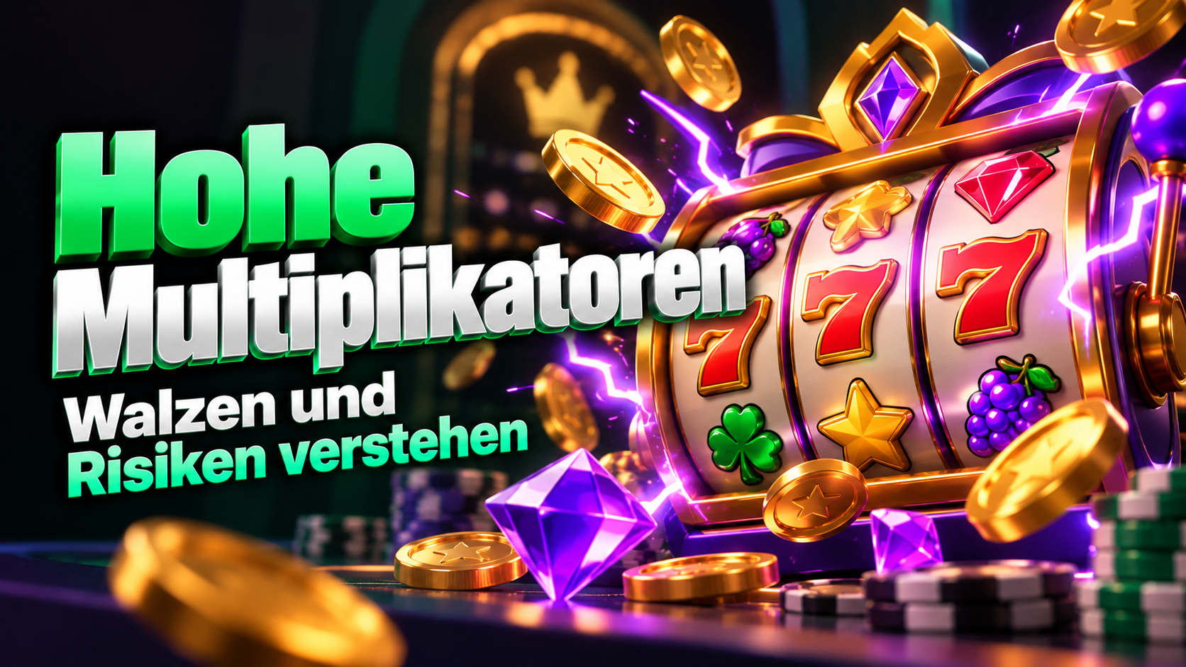 Neon Slot Machine Jackpot Promotion